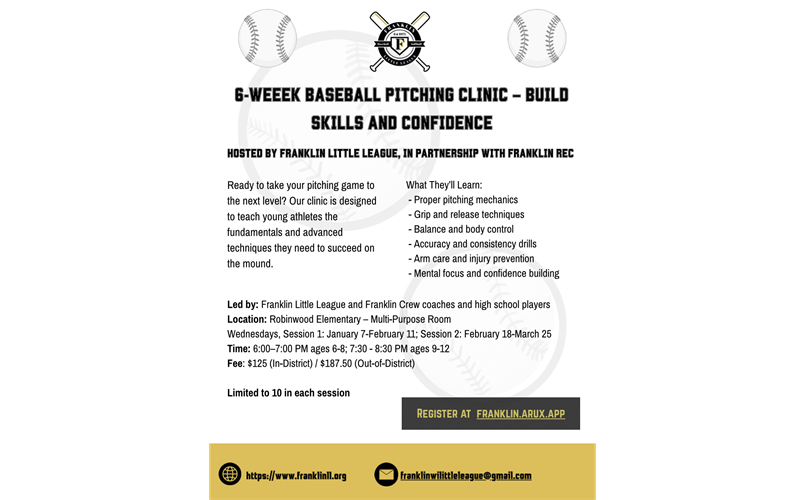 6-Week Baseball Pitching Clinic