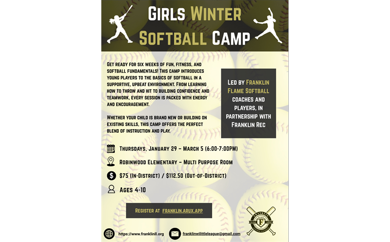 Girs Winter Softball Camp